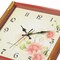 Unique Modern Square Shaped Wall Clock With Floral Design for Living Room, Kitchen, or Dining Room